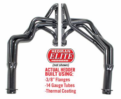 Hedman Hedders - Hedman 68128 1.625" HD Silver Long-Tube Headers for 55-57 Chevy w/283-400