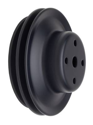 Trans-Dapt Performance - Trans-Dapt 8623 Asphalt Black Water Pump Pulley 2 Groove Long 69-06 Chevy BB
