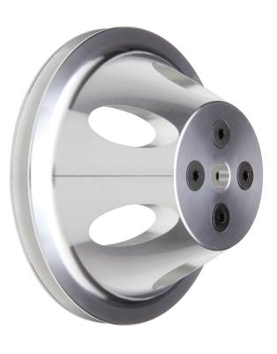 Trans-Dapt Performance - Trans-Dapt 9478 Short Water Pump Pulley 1-Groove Aluminum 55-68 Chevy 283-350