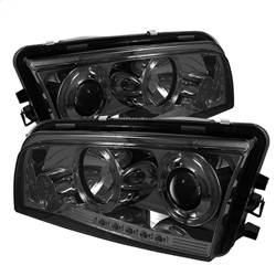 Spyder Auto - Spyder Auto 5009753 LED Halo Projector Headlights Chrome/Smoke for 06-10 Charger