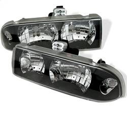 Spyder Auto - Spyder Auto 5012425 Crystal Black Headlights/Clear for 98-05 S10 Blazer S10