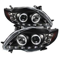 Spyder Auto - Spyder Auto 5032515 Black/Clear LED Halo Projector Headlights for 09-10 Corolla