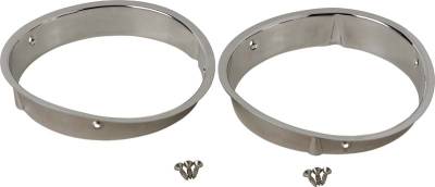 Kentrol - Kentrol 30543 Polished Silver Headlight Bezels Pair for 97-06 Jeep Wrangler TJ