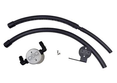 J&L Oil Separator Co - J&L 3105D-C Oil Separator 3.0 Driver Side Mounted Oil Separator Silver