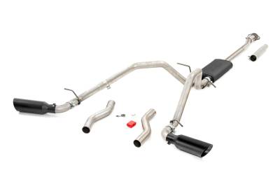 Rough Country Suspension Systems - Rough Country 96013 Cat-Back Dual Exhaust System for 19-24 RAM 1500 2WD/4WD 5.7L