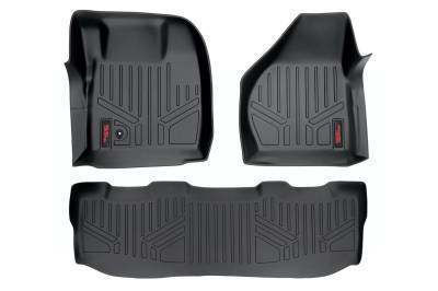 Rough Country Suspension Systems - Rough Country M-52102 Front/Rear Floor Liners Black for 08-10 Super Duty Crew