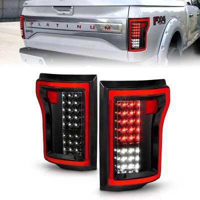 Anzo USA - Anzo USA 311261 Black LED Clear Lens Taillight Set Ford F150