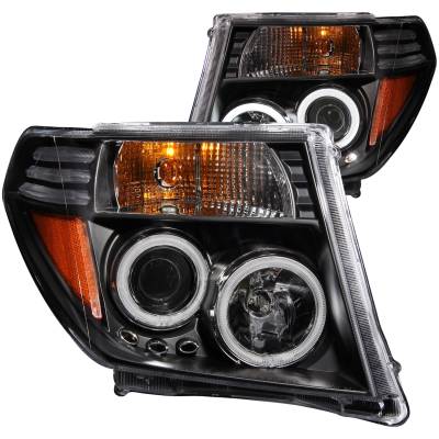 Anzo USA - Anzo USA 111111 Projector Headlight Set w/CCFL Halo Black for Frontier