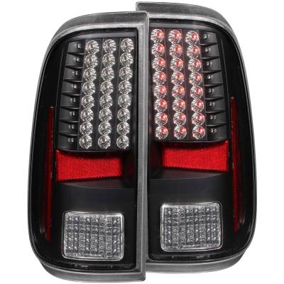 Anzo USA - Anzo USA 311127 Black LED Clear Lens Taillight Set Ford Super Duty