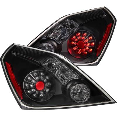 Anzo USA - Anzo USA 321194 Black LED Clear Lens Taillight Set for 08-13 Nissan Altima Coupe
