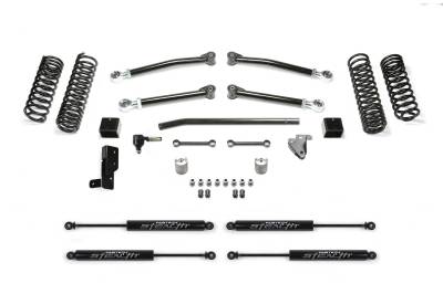 Fabtech - Fabtech K4117M 3" Trail Lift System w/Shocks for 18-26 Jeep Wrangler JL 4DR