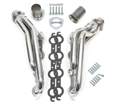 Hedman Hedders - Hedman 69046 Silver Mid-Length LS Engine Swap Headers for 2WD S10/S15 Trucks