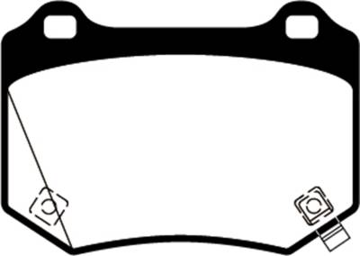 EBC Brakes - EBC Brakes DP42361R Yellowstuff Street & Track Brake Pads for 18-21 WRX STI