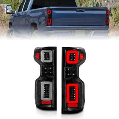 Anzo USA - Anzo USA 311414 LED Black Taillight Assembly for 19-23 Chevy Silverado