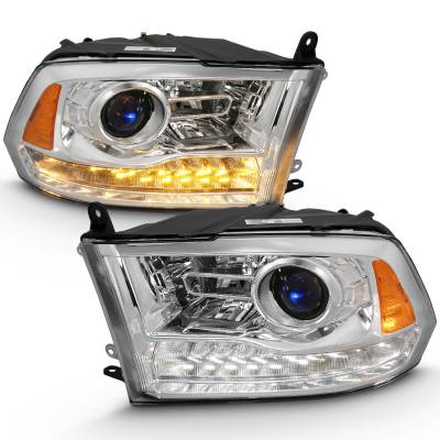 Anzo USA - Anzo USA 111440 Projector Headlight Set w/Halo for Dodge RAM 09-18