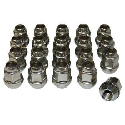 Crown Automotive Jeep Replacement - Crown 4006956K Lug Nut Kit 20PC 1/2-20 for Jeep JK TJ/YJ WK WJ ZJ XK KK XJ MJ