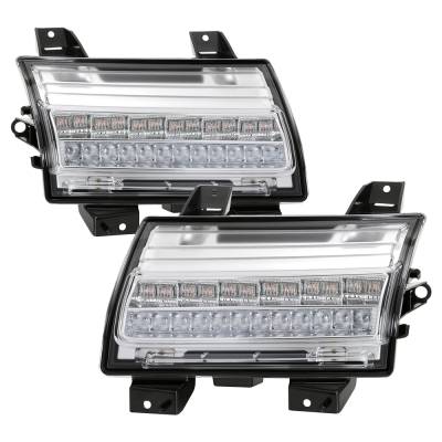 Spyder Auto - Spyder Auto 5086792 Full LED Front Bumper Lights Sequential Signal Chrome