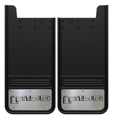 Gatorback - Gatorback 12"x26" Universal Black Mud Flaps F150 Logo GA1226F150-2