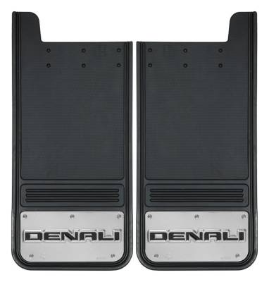 Gatorback - Gatorback GB1226D 12"x26" Universal Black Mud Flaps Denali Logo