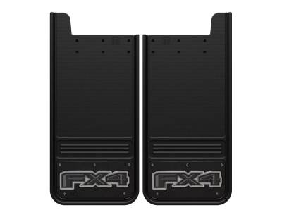 Gatorback - Gatorback 12"x26" Universal Black Mud Flaps FX4 Logo GA1226FX4-W2