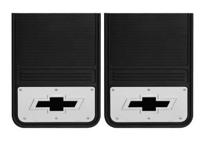 Gatorback - Gatorback GB1418BT-B 14"x18" Universal Black Mud Flaps Bowtie Logo
