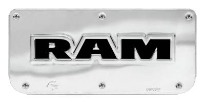 Gatorback - Gatorback Replacement 14" Mud Flap Plate Stainless for RAM Text Logo GB759680