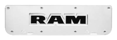 Gatorback - Gatorback Replacement 19"-21" Mud Flap Plate SS for RAM Text Logo GB755493