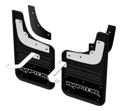 Gatorback - Gatorback 12" Black Rear Mud Flaps F150 Raptor GCR42R-9