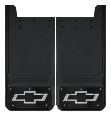Gatorback - Gatorback GB1226BT-FULL 12"x26" Universal Black Mud Flaps Bowtie Logo