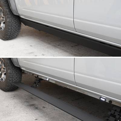 Go Rhino - Go Rhino 20430680PC E1 Electric Running Board Kit for 19-26 RAM 1500 Ext Cab
