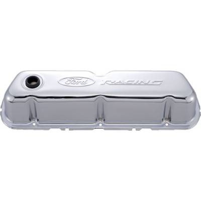 Ford Performance Parts - Ford Performance 302-070 Tall Valve Covers Steel Chrome for Embossed SBF Logo