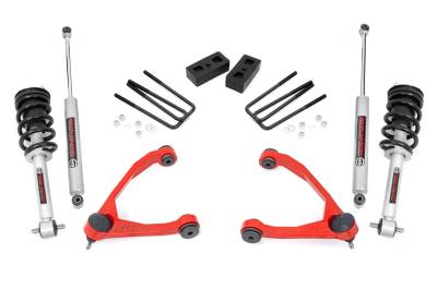 Rough Country Suspension Systems - Rough Country 198.23RED 3.5" N3 Strut Lift Kit for 14-16 Silverado/Sierra 1500