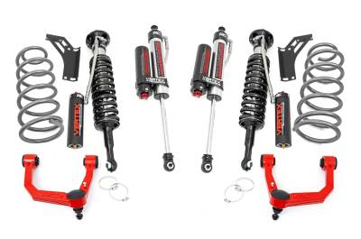 Rough Country Suspension Systems - Rough Country 76650RED 3"Vertex Lift Kit w/RR Coils for 10-24 Toyota 4Runner 4WD