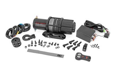 Rough Country Suspension Systems - Rough Country RS4500SA 4500lb 12V Electric UTV Winch w/Synthetic Rope