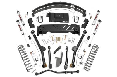 Rough Country Suspension Systems - Rough Country 68670 4.5" V2 Lift Kit LA for 84-01 Jeep Cherokee XJ w/RR Leafs