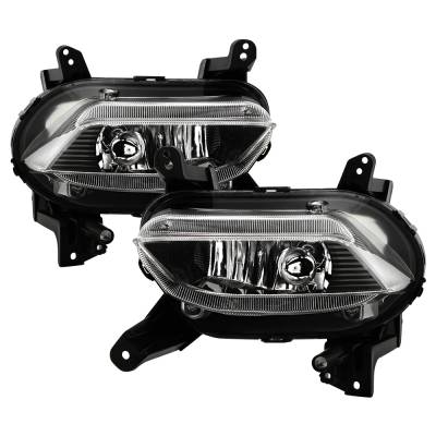 Spyder Auto - Spyder Auto 9052286 Fog Lights w/Switch Clear for 19-20 Hyundai Santa Fe