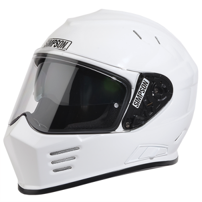 Simpson Motorcycle - Simpson Motorcycle GBDXX1 Ghost Bandit 2X-Large Motorcycle Helmet Gloss White