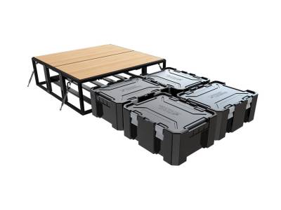 Front Runner - Front Runner Outfitters Wolf Pack Pro Cargo Deck System w/Bins Black SSWO011
