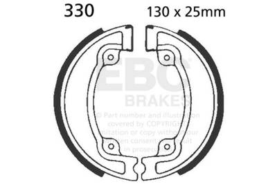 EBC Motorcycle Brakes - EBC Motorcycle Brakes 330 Plain Motorcycle Replacement Brake Shoes