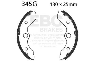 EBC Motorcycle Brakes - EBC Motorcycle Brakes 345G Motorcycle Grooved Replacement Brake Shoes