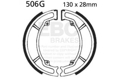EBC Motorcycle Brakes - EBC Motorcycle Brakes 506G Motorcycle Grooved Replacement Brake Shoes