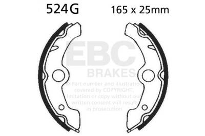 EBC Motorcycle Brakes - EBC Motorcycle Brakes 524G Motorcycle Grooved Replacement Brake Shoes