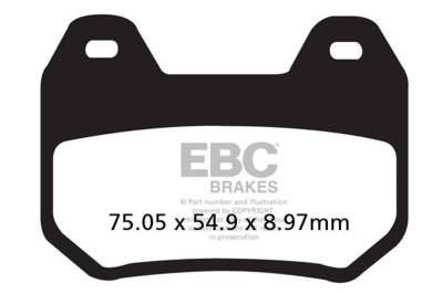 EBC Motorcycle Brakes - EBC Motorcycle Brakes FA304HH Double-H Sintered Pads