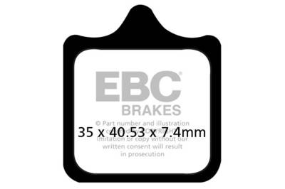 EBC Motorcycle Brakes - EBC Motorcycle Brakes FA322/4HH Double-H Sintered Pads