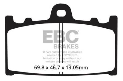 EBC Motorcycle Brakes - EBC Motorcycle Brakes FA366HH Double-H Sintered Pads