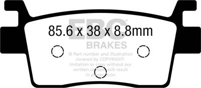 EBC Motorcycle Brakes - EBC Motorcycle Brakes SXR739HH SXR Series Sintered Race Pads for KRX1000 Teryx