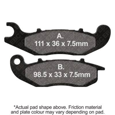 EBC Motorcycle Brakes - EBC Motorcycle Brakes FA465R R Series Heavy Duty Sintered Pads for CRF250L