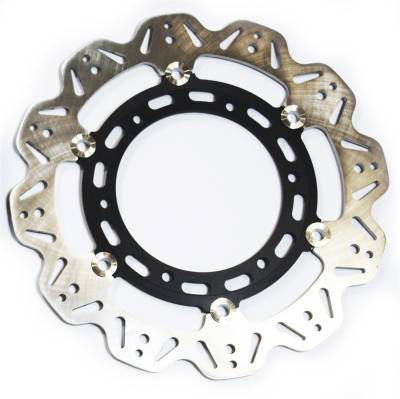 EBC Motorcycle Brakes - EBC Motorcycle Brakes VR2074BLK Vee-Series Black Hub Motorcycle Brake Disc