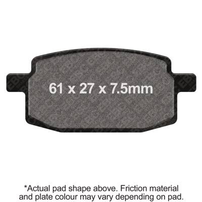 EBC Motorcycle Brakes - EBC Motorcycle Brakes SFA169 SFA Series Scooter Organic Pads for CX3 CX3 SR