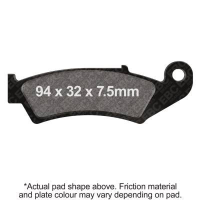 EBC Motorcycle Brakes - EBC Motorcycle Brakes FA125R R Series Heavy Duty Sintered Pads